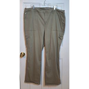 Gloria Vanderbilt All Around Slimming Effect Tan Cargo Pants Gorpcore Size 24W
